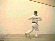 Instep reverse turning kick